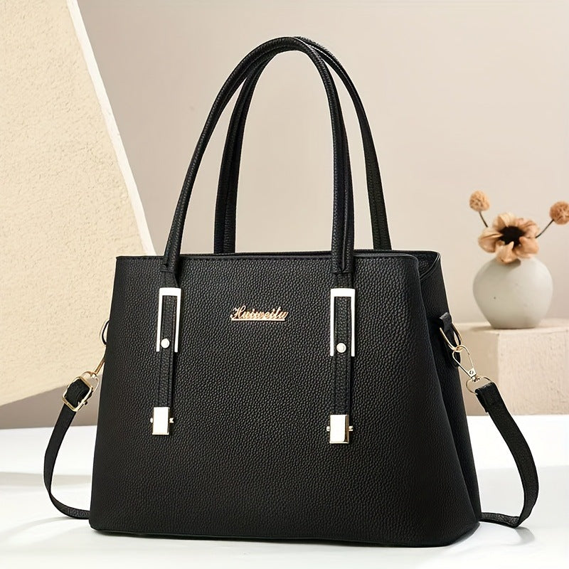 Simple Tote Handbag Versatile Crossbody Or Shoulder Bag