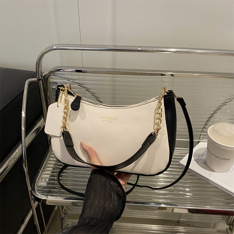 Fashionable Solid-Color Womens Shoulder Crossbody Bag