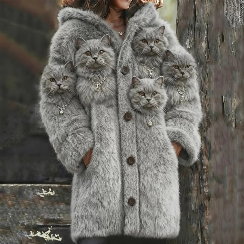 Veste cardigan à capuche doublée en polaire, style flanelle, ultra confortable