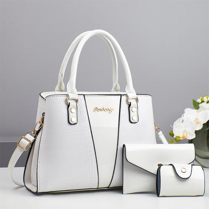 Fish-Print Shoulder And Crossbody Bag Three-Piece Set