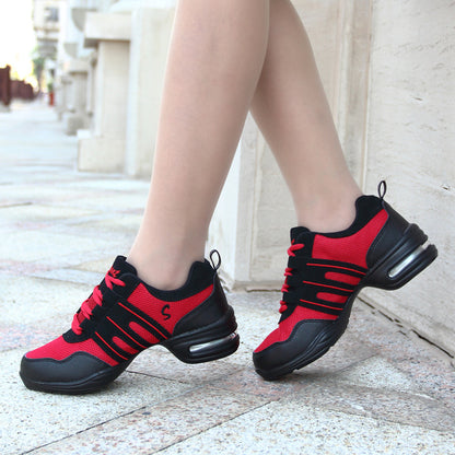 Womens Breathable Mesh Soft-soled Dance Shoes
