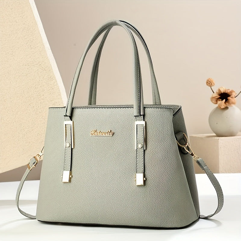 Simple Tote Handbag Versatile Crossbody Or Shoulder Bag