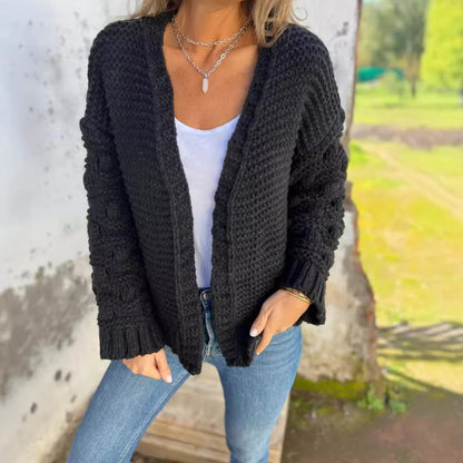 Cardigan d'hiver uni tendance