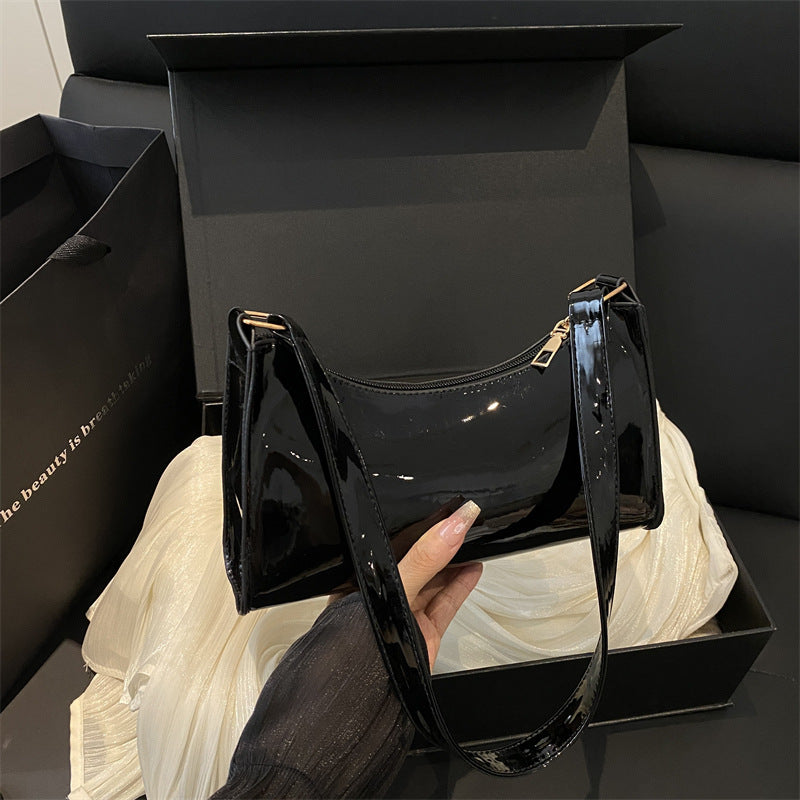 French-style Minimalist Textured Fashionable Tote And Shoulder Bag