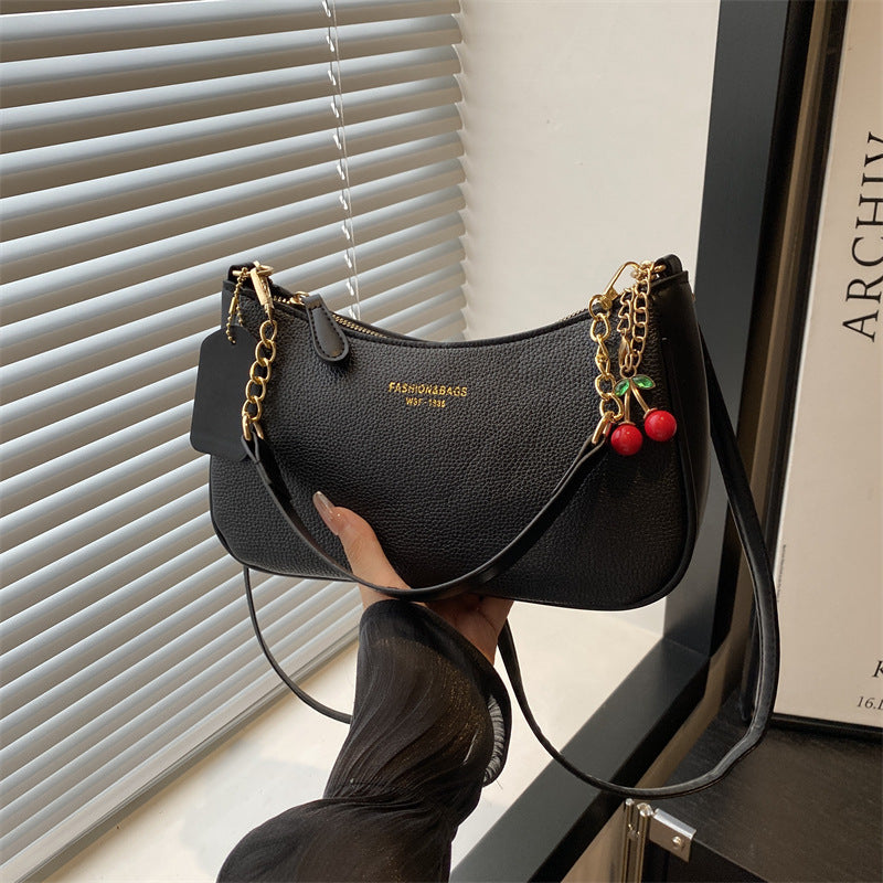 Fashionable Solid-Color Womens Shoulder Crossbody Bag