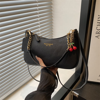 Fashionable Solid-Color Womens Shoulder Crossbody Bag