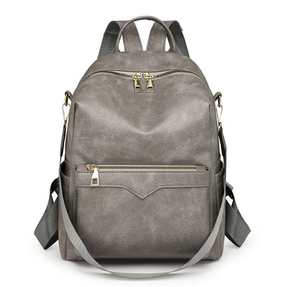 Elegant Solid-Color Womens Backpack For Commuting With Large Capacity