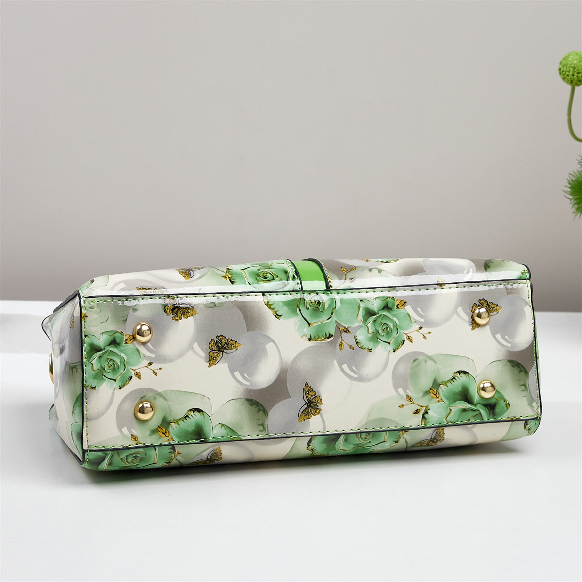 Contrast-color Printed Patchwork Large-capacity Chic Shoulder Bag