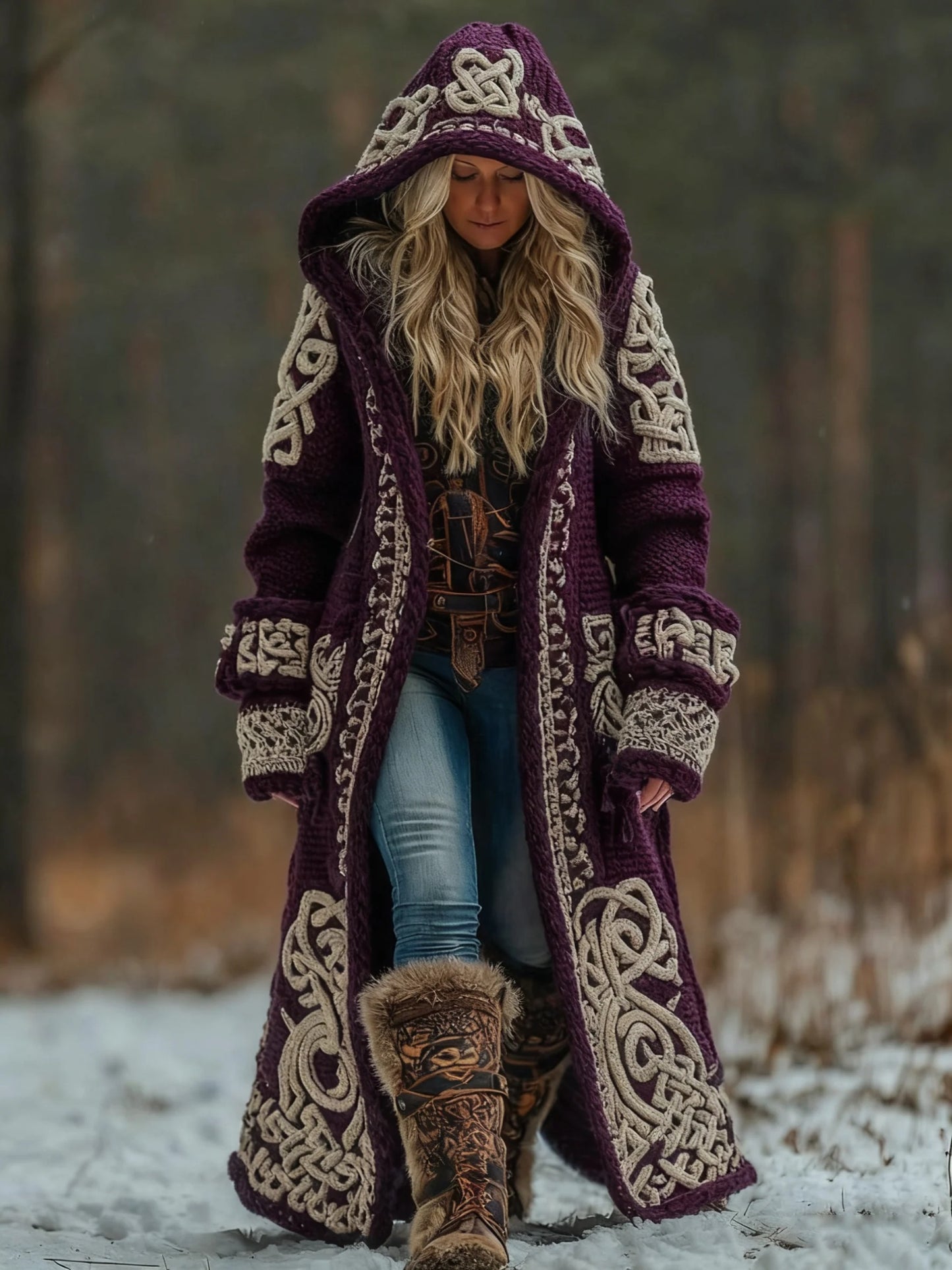 New 3D-printed Casual Hooded Cape Jacket