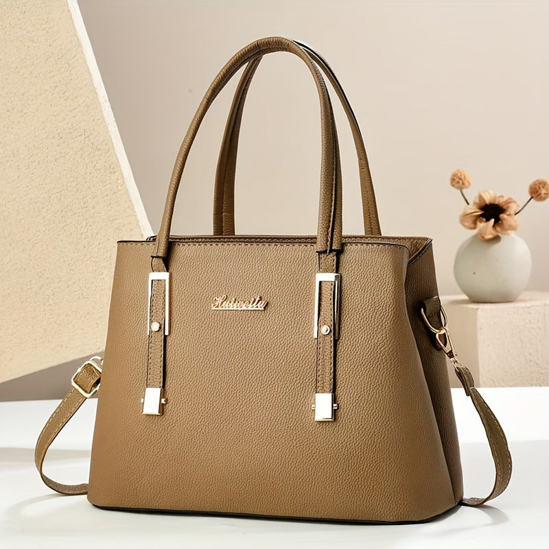 Simple Tote Handbag Versatile Crossbody Or Shoulder Bag