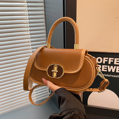 Premium Retro Matte Tote Bag Autumn Crossbody Mini Round Bag