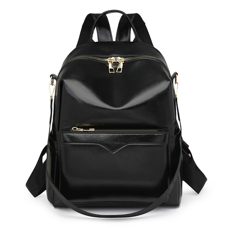Elegant Solid-Color Womens Backpack For Commuting With Large Capacity