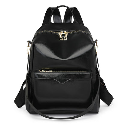 Elegant Solid-Color Womens Backpack For Commuting With Large Capacity